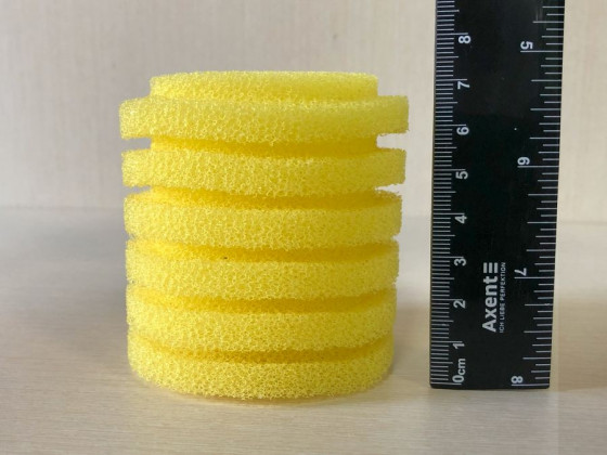 Губка поролон жёлтая 6.5*7см