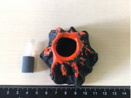 Декорация вулкан с распылителем 7*7*5см