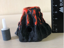 Декорация вулкан с распылителем 7*7*5см