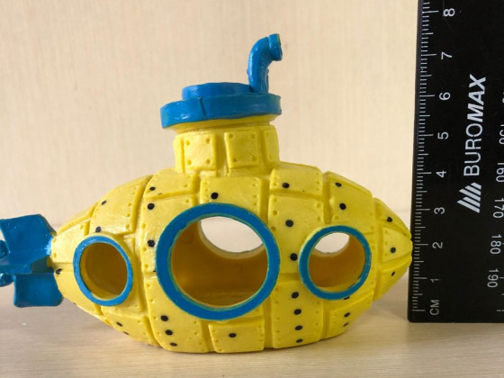 Декорація жовта субмарина 12*6*8см