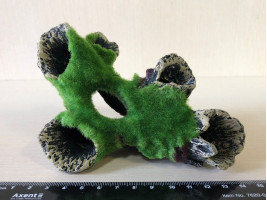 Декорация пещера с травой 15*11*7см