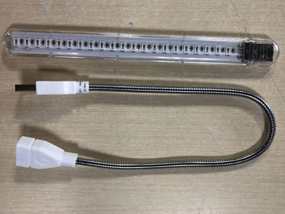 Фитолампа полного спектра с гибким держателем USB 14+7LCD