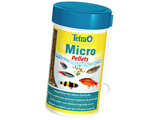 Сухий корм для дрібних акваріумних риб Tetra в гранулах Micro Pellets 100 мл (для всіх рибок)