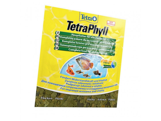 Сухой корм для аквариумных рыб Tetra в хлопьях TetraPhyll 12 г (для травоядных рыб)