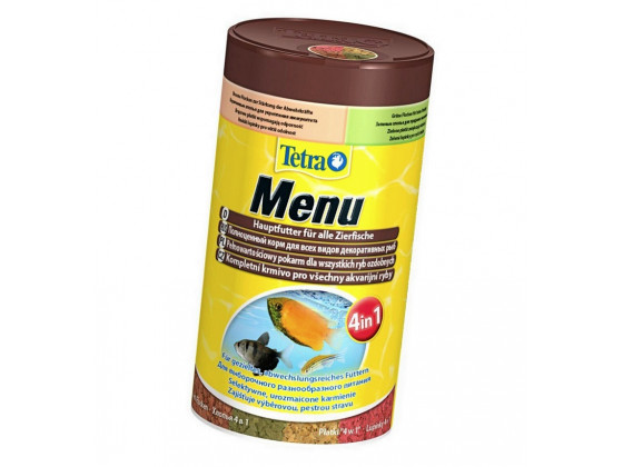 Сухий корм для акваріумних риб Tetra в пластівцях Menu 250 мл (для всіх рибок)