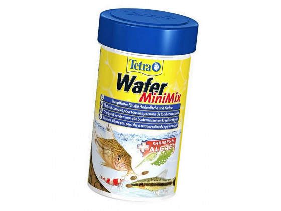 Сухий корм для акваріумних риб Tetra в пластинках Wafer Mini Mix 100 мл (для донних риб)