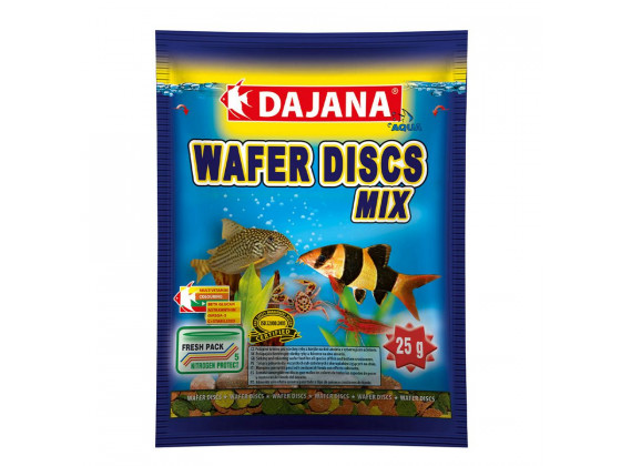 Корм Dajana WAFER DISCS mix чіпси для кольорових донних риб 80мл/25гр