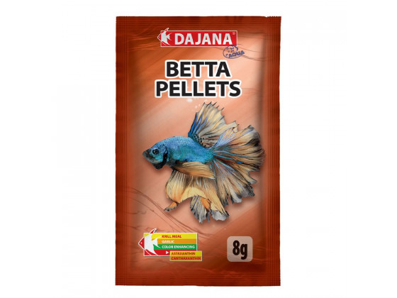 Корм Dajana BETTA PELETS гранулированный плавающий для петухов и лабиринтных 8 гр