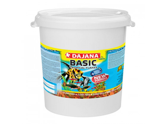 Корм для рыб Dajana BASIC TROPICAL FLAKES всех видов хлопья 18л/4кг