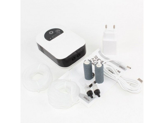 Компрессор SunSun CP-602 на аккумуляторе двухканальный