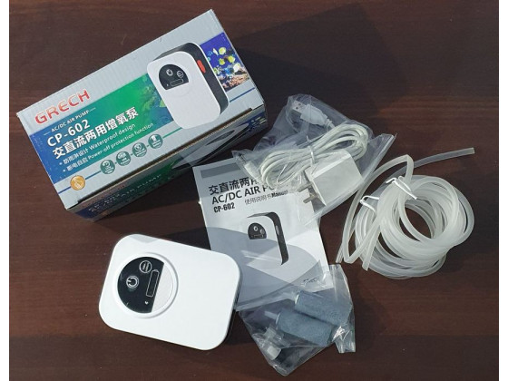 Компрессор SunSun CP-602 на аккумуляторе двухканальный