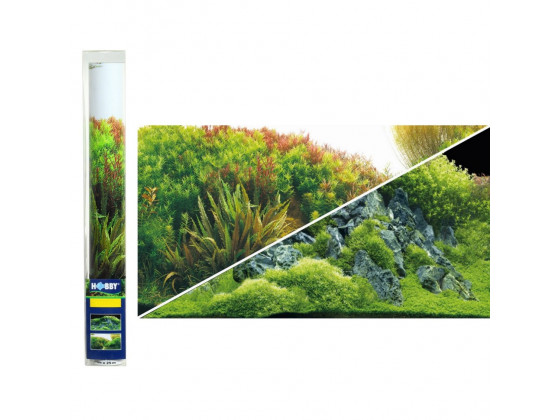 Аквариумный фон Hobby Planted River/Green Rocks 120x50см