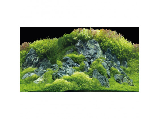 Акваріумний фон Hobby Planted River/Green Rocks 120x50см