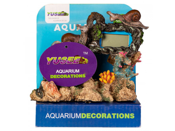 Декорация Yusee Aquarium Decor Thermometer с термометром LCD 14X6X11см