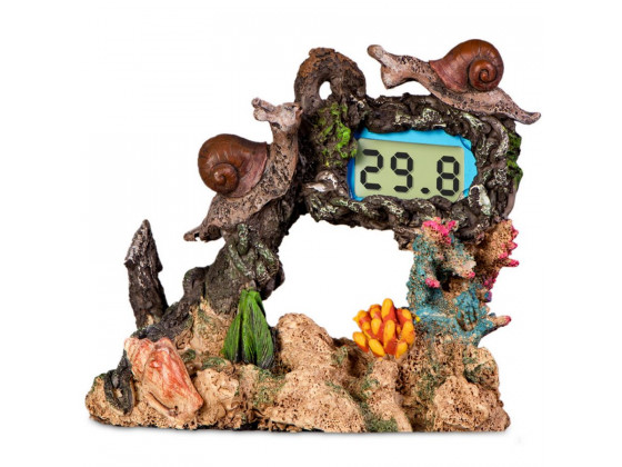 Декорация Yusee Aquarium Decor Thermometer с термометром LCD 14X6X11см