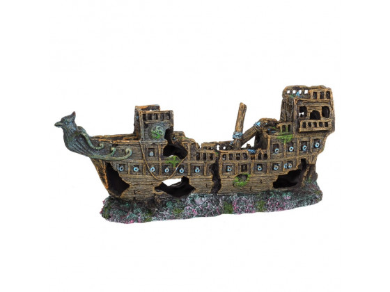 Декорация затонувшего корабля Hobby Mayflower 25x7x10см