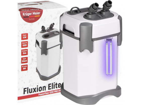 Наружный фильтр Kruger Meier Fluxion Elite 1200 UVC PRO для аквариумов 100-250 литров Наружный фильтр Kruger Meier Fluxion Elite 1200 UVC PRO для аквариумов 100-250 литров