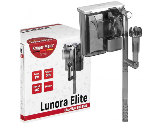 Каскадний фільтр Kruger Meier Lunora Elite 800 зі скіммером для акваріумів 35-70 літрів Каскадний фільтр Kruger Meier Lunora Elite 800 зі скіммером для акваріумів 35-70 літрів