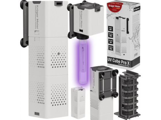 Внутрішній фільтр Kruger Meier UV Cube Pro X з УФ-стерилізацією та аерацією для акваріумів до 250 л.