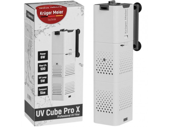 Внутрішній фільтр Kruger Meier UV Cube Pro X з УФ-стерилізацією та аерацією для акваріумів до 250 л.