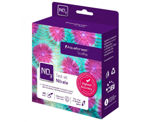 Тест на нітрати (NO3) Aquaforest Nitrate Test Kit для морського акваріума, до 40 тестів