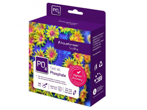 Тест на фосфати Aquaforest Phosphate Test Kit для морського акваріума, до 40 тестів