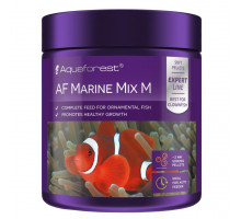Корм Aquaforest AF Marine mix M 120 г – высокобелковые гранулы для хищных и всеядных морских рыб.