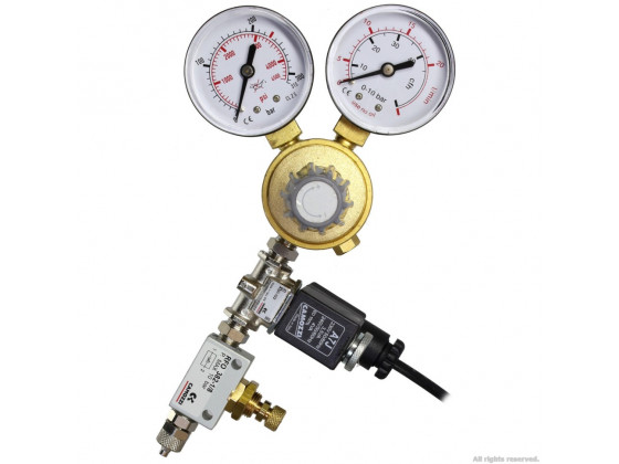 Комплект CO2 редуктор + електроклапан 220в. + кран Camozzi