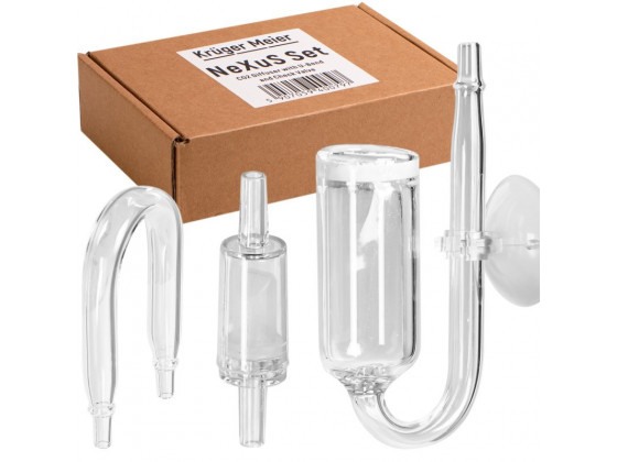 Скляний дифузор 15мм, коліно, зворотний клапан CO2 Kruger Meier NeXus Set CO2