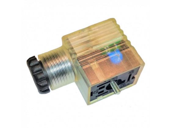 Електро роз'єм Camozzi  для електроклапана з індикацією 10-50V DC 