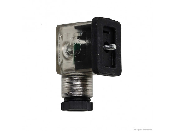 Електро роз'єм Camozzi для електроклапана з індикацією 220V DC/AC 