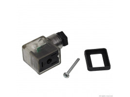 Електро роз'єм Camozzi для електроклапана з індикацією 220V DC/AC 