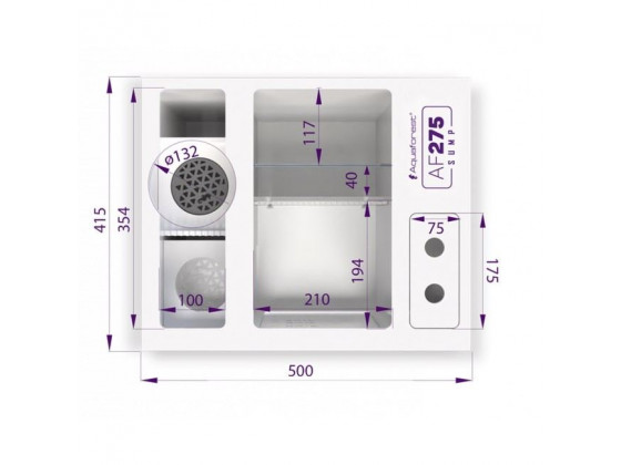 Самп для аквариума Aquaforest AF sump 60