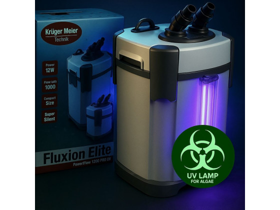 Наружный фильтр Kruger Meier Fluxion Elite 1000 UVC PRO для аквариумов 80-180 литров