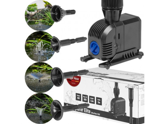 Насос-фонтан с фильтром Kruger Meier PondXplorer Elite 1200 для садового пруда 3-в-1