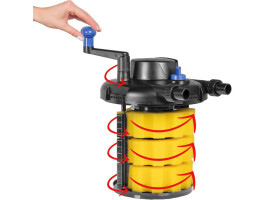 Ставочный фильтр, напорный Kruger Meier PondX UV 4000 с лампой 9 Вт и быстрой очисткой для декоративных водоемов.