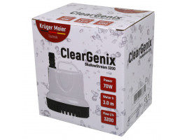 Помпа подъемная с низким погружением Kruger Meier ClearGenix 3200 л/г для фонтанов, аквариумов, емкостей