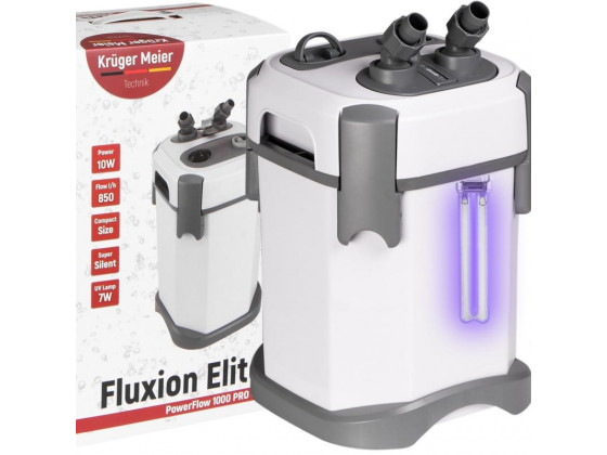Наружный фильтр Kruger Meier Fluxion Elite 1000 UVC PRO для аквариумов 80-180 литров