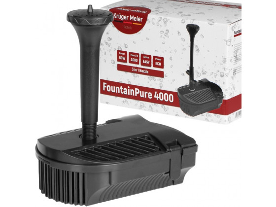 Фонтан-фильтр для пруда Kruger Meier FountainPure 4000 – 3 в 1: насос, фильтр, фонтан