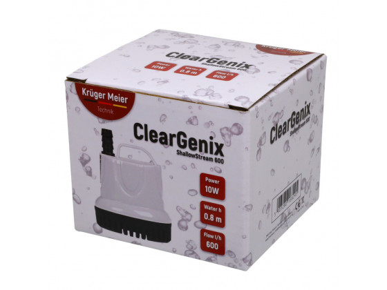 Помпа подъемная с низким погружением Kruger Meier ClearGenix 600 л/г для фонтанов, аквариумов, емкостей