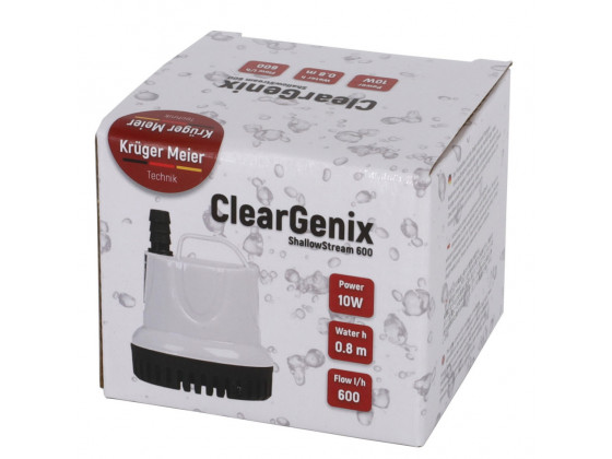 Помпа подъемная с низким погружением Kruger Meier ClearGenix 600 л/г для фонтанов, аквариумов, емкостей