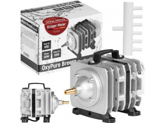 Компрессор Kruger Meier OxyPure Breeze 2400 для пруда 1200 л/ч с распределителем на 6 выходов