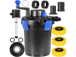 Ставочный фильтр, напорный Kruger Meier PondX UV 4000 с лампой 9 Вт и быстрой очисткой для декоративных водоемов.