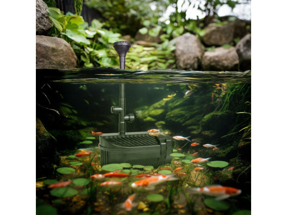 Фонтан-фильтр для пруда Kruger Meier FountainPure 4000 – 3 в 1: насос, фильтр, фонтан