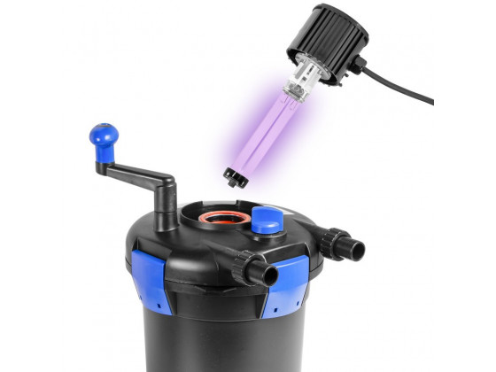 Ставочный фильтр, напорный Kruger Meier PondX UV 4000 с лампой 9 Вт и быстрой очисткой для декоративных водоемов.