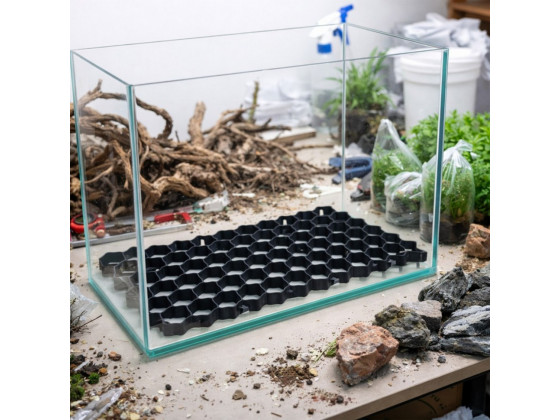 Решетка под грунт Kruger Meier Hardscape Grid 60x40 см для защиты дна аквариум