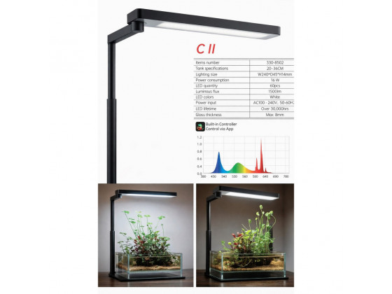 Светодиодная лампа Chihiros CII LED Light 16W – LED освещение для нано-аквариумов с Bluetooth управлением