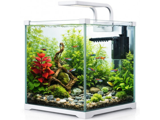 Аквариум комплект Kruger Meier Shrimp!One Pro 30 белый 15 л. 24x25x26.5 см