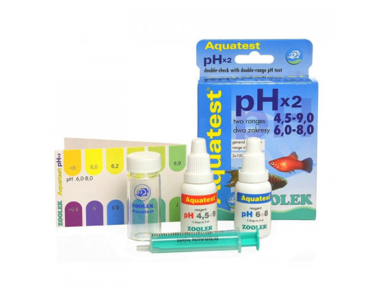 Тест pH (4,5-9,0)/(6,0-8,0) Zoolek Aquatest pH x2