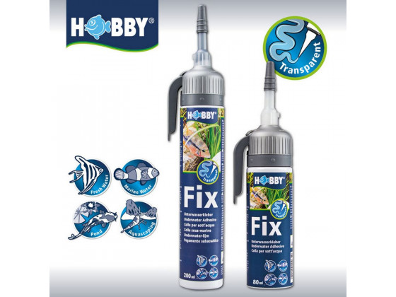 Клей, герметик аквариумный черный Hobby Fix Underwater Adhesive black 200 мл